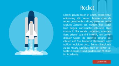 Roket kavramsal Banner tasarımı