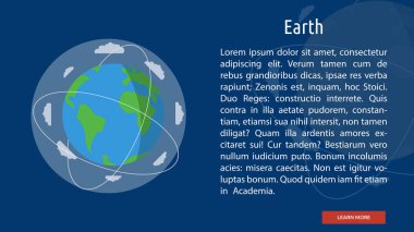 Dünya kavramsal Banner tasarımı