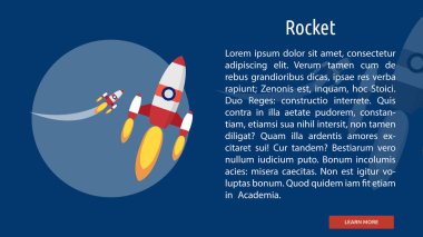 Roket kavramsal Banner tasarımı