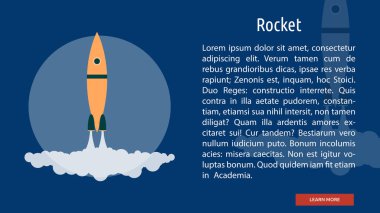 Roket kavramsal Banner tasarımı