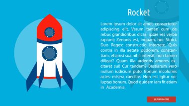 Roket kavramsal Banner tasarımı