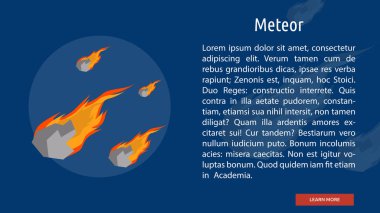 Meteor kavramsal Banner tasarımı