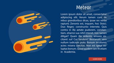 Meteor kavramsal Banner tasarımı