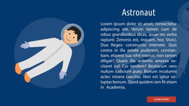 Astronot kavramsal Banner tasarımı