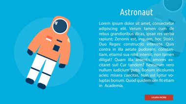 Astronot kavramsal Banner tasarımı