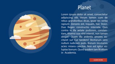 Gezegen kavramsal Banner tasarımı