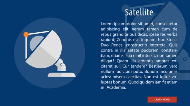 Uydu kavramsal Banner tasarımı