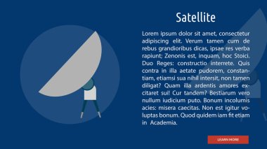 Uydu kavramsal Banner tasarımı