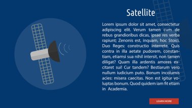 Uydu kavramsal Banner tasarımı