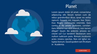 Gezegen kavramsal Banner tasarımı