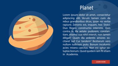 Gezegen kavramsal Banner tasarımı
