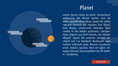 Gezegen kavramsal Banner tasarımı