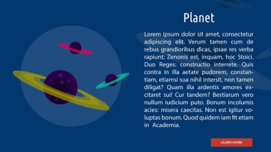 Gezegen kavramsal Banner tasarımı
