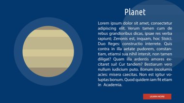 Gezegen kavramsal Banner tasarımı