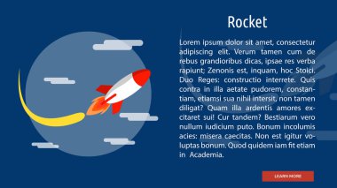 Roket kavramsal Banner tasarımı
