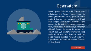 Gözlemevi kavramsal Banner tasarımı