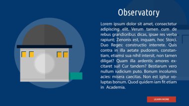 Gözlemevi kavramsal Banner tasarımı