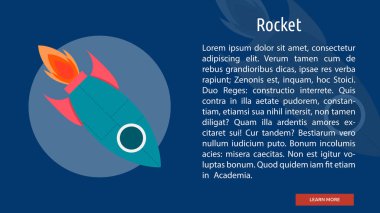 Roket kavramsal Banner tasarımı
