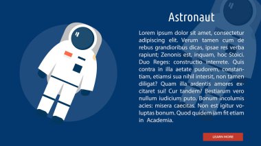 Astronot kavramsal Banner tasarımı