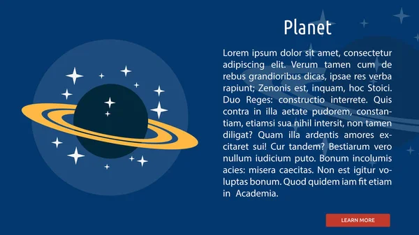 Gezegen kavramsal Banner tasarımı