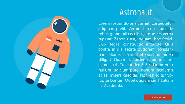 Astronot kavramsal Banner tasarımı