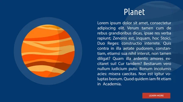 Gezegen kavramsal Banner tasarımı