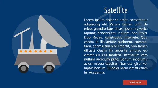 Uydu kavramsal Banner tasarımı