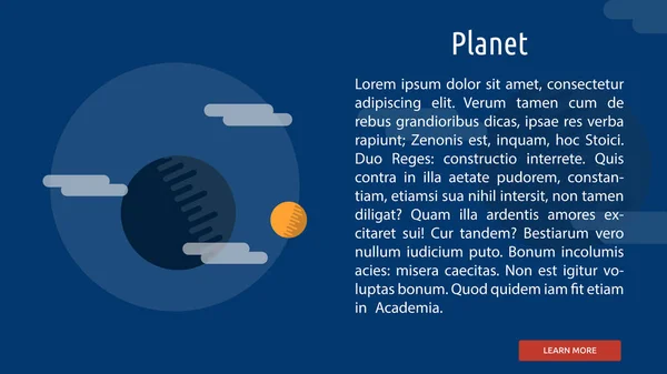 Planeta Diseño Banner Conceptual — Vector de stock