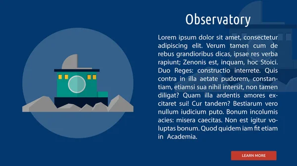 Gözlemevi kavramsal Banner tasarımı