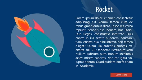 Roket kavramsal Banner tasarımı