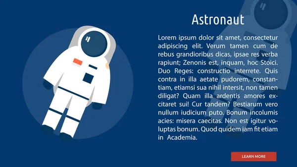 Astronot kavramsal Banner tasarımı