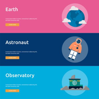 Bilim ve evren Banner tasarımı