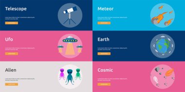 Bilim ve evren Banner tasarımı