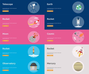 Bilim ve evren Banner tasarımı