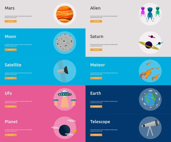 Conception Bannière Science Univers — Image vectorielle