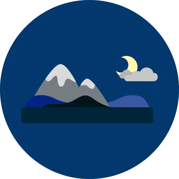 Mountain Conceptual Icon Design — Stock Vector
