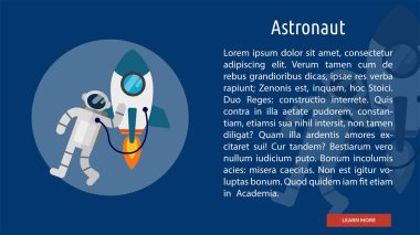 Astronot kavramsal Banner tasarımı