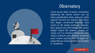 Gözlemevi kavramsal Banner tasarımı