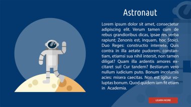 Astronot kavramsal Banner tasarımı