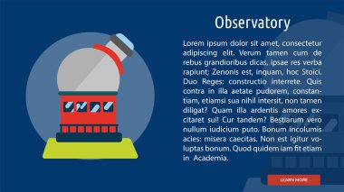 Gözlemevi kavramsal Banner tasarımı