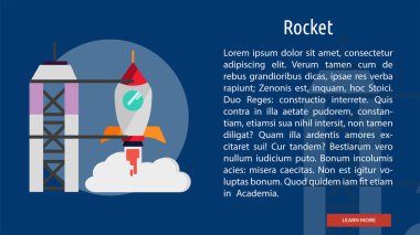 Roket kavramsal Banner tasarımı