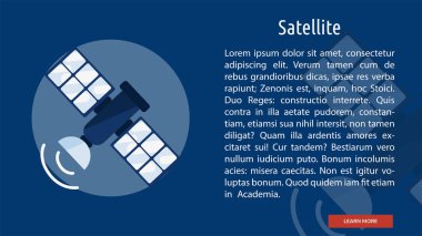 Uydu kavramsal Banner tasarımı