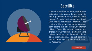 Uydu kavramsal Banner tasarımı