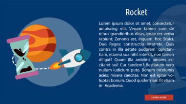 Roket kavramsal Banner tasarımı