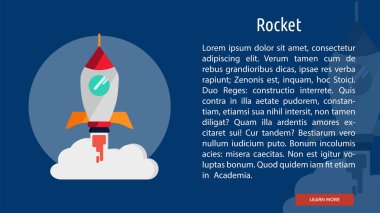 Roket kavramsal Banner tasarımı