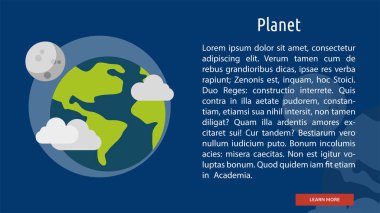 Gezegen kavramsal Banner tasarımı