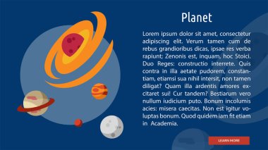 Gezegen kavramsal Banner tasarımı