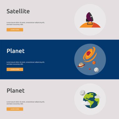 Uzay ve evren Banner tasarımı