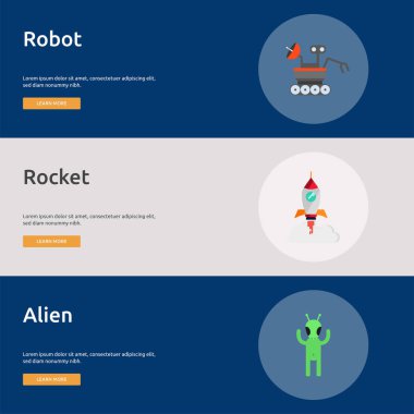 Uzay ve evren Banner tasarımı