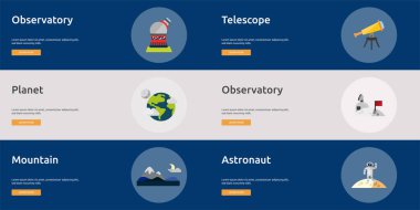 Uzay ve evren Banner tasarımı